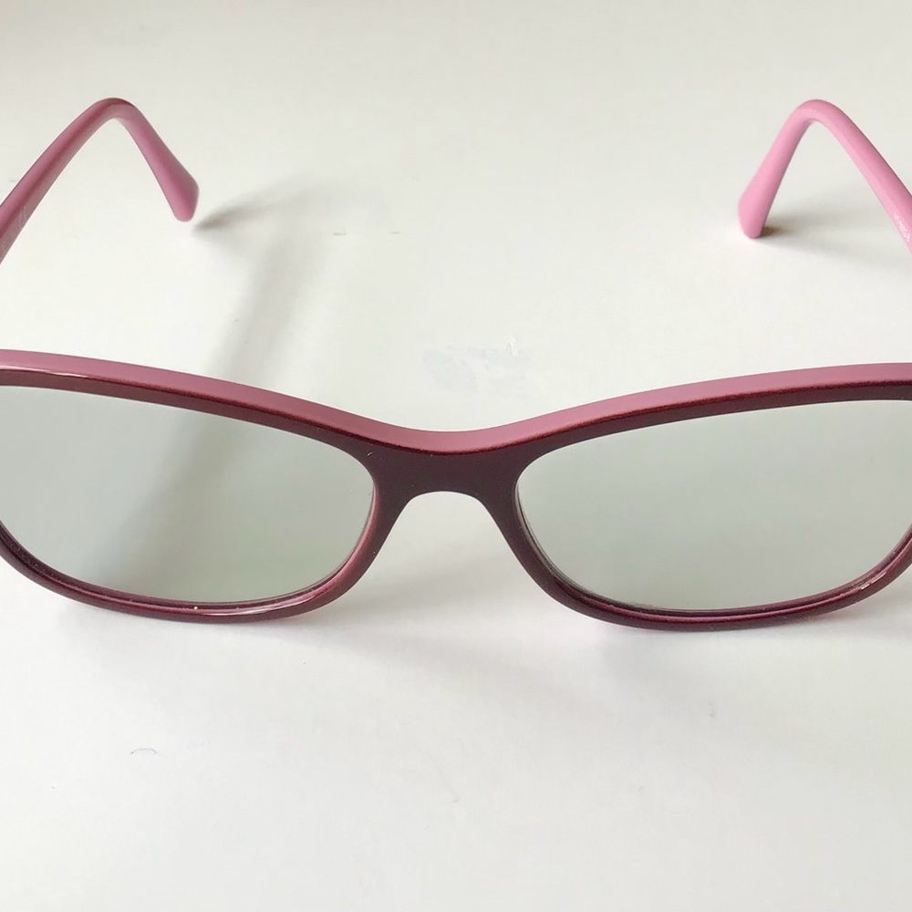 Authentic Vogue Rhinestone Chic Pink Frame Glasses